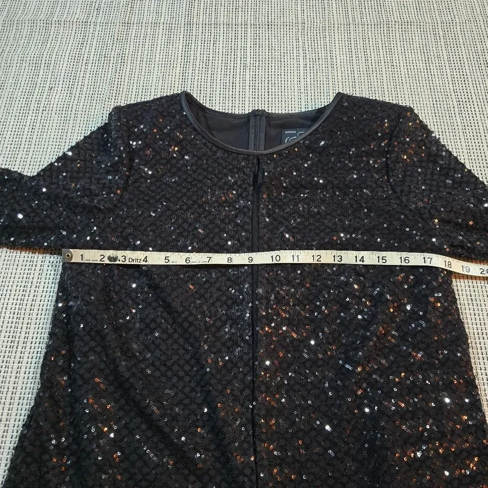 Alex Evenings Black Sequin Jacket With Tank Top Size MP NWT Formal Party Sparkle